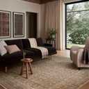 Loloi Amber Lewis Molly Collection MOL-06 Gold/Blue 9'-6" x 13'-6" Low Pile Area Rug