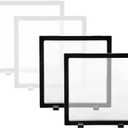 4 Pcs 3D Floating Display Case Frame Display Holder Stands Transparent PE Film Storage Box for Jewelry Challenge Coin Medal Antique 7 x 7 x 0.8 inch Black and White