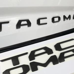 Erivis Car 3D Raised Adhesive Decals Letter Emblem Replacement Sticker for Toyota Tacoma 2024-2025 Rear Trunk Lid Badge Decal Nameplate (Matte Black)