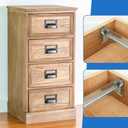 2 Pack Universal Hanging File Rails for Filing Cabinet,Silver
