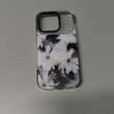 Case for iPhone 17 Pro Case Compatible with Magsafe Ring Holder Stand - for Women Blue Flower Design TPU Phone Cover for Girls Girly Funny Fashion