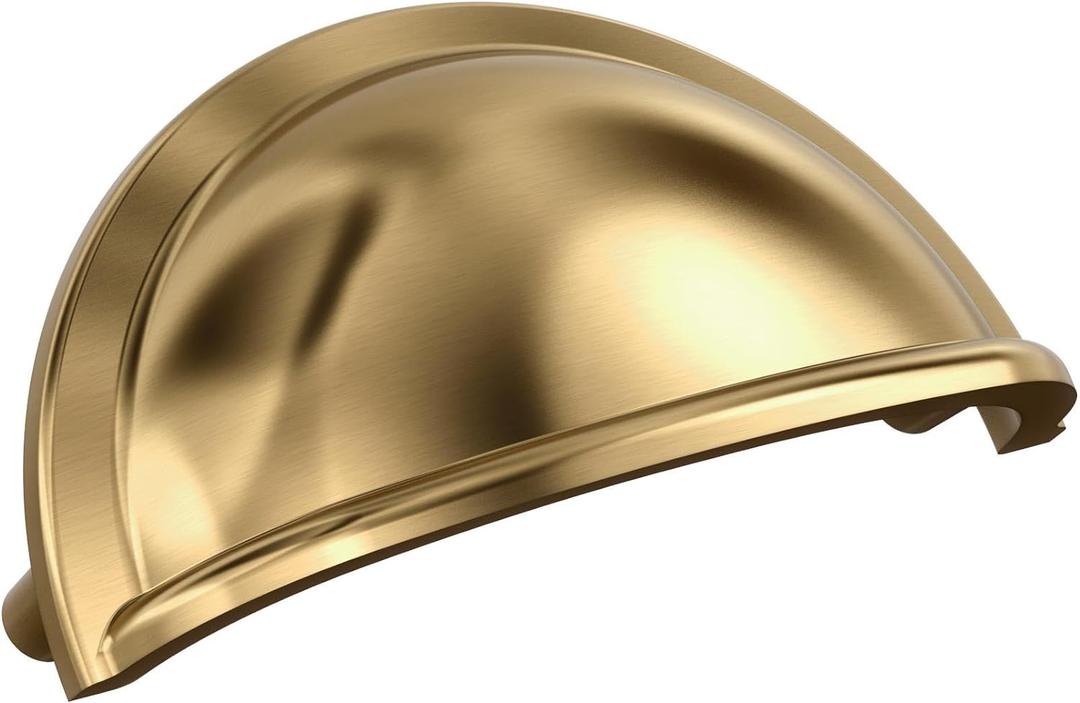 Amerock BP53010CZ Champagne Bronze Cabinet Cup Pull | 3 inch (76mm) Center-to-Center Cabinet Hardware | Cup Pulls | Furniture Hardware | Drawer Pull