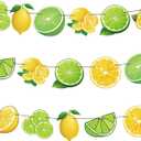 2Pcs Lemon Banner Fruit Yellow Lemon Lime Lemon Baby Shower Birthday Party Decorations Favors Supplies