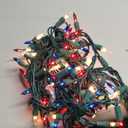 Red White Blue 4th of July Patriotic Day Decorations Lights 100 Count Mini String Lights with Green Wire for Outdoor Indoor Christmas ,Holiday,Party, Independence Day Decor,UL Certified (21feet)