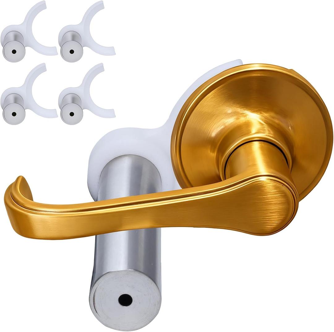 Pet Proof Door Lever Lock, Door Handle Lock Child Safety, No Adhesive Baby Proofing Door Handle Lever for Toddlers Cats Dogs (White)