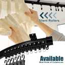 Curved Ceiling Curtain Track Bendable Mount for Curtain Rail Bunk Bed Bay Window Room Divider Flexible Straight (Black,2 m/ 6.6 ft)
