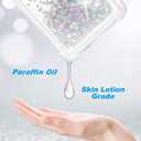 ANSHOW Glitter Case for Samsung Galaxy S24/S25, Shockproof Clear TPU with Screen Protector, Bling Glitters, Silver
