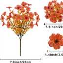 2 x 12 Bundles Artificial Fall Flowers for Outdoors Faux Plants Fake Mums Silk Flower for Outside Home Planter Window Porch Patio Front Door Decoration (Orange Yellow)