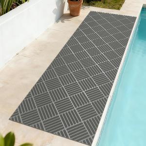 Welcome Door Mat Outside Non-Slip Durable Waterproof Grey 24"x71"