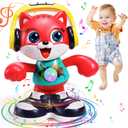 Baby Toys, Medium Dancing Cat for Baby Boys & Girls with Music & Recording, Kids Interactive Early Learning Educational Toddler Toys for 2 3 Year Old Boys Girls with Sound Lights Effect Birthday Xmas Gift