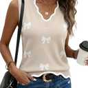 LaGracia Womens Sleeveless Sweaters Tops Summer Color Block Tank Tops V Neck Sweaters Vests 2026, 2XL