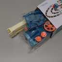 Domino Train Toy Set for Kids, Automatic Dominoes Blocks Building and Stacking Toys Creative Kids Games Early Education Christmas Birthday Gift Boys Girls Age 3 4 5 6 7 8 Year Old (Cyan)