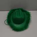 4E's Novelty Cowboy Hat with feathers With Heart Shaped Sunglasses for Women, Felt Cowgirl Hat for Party Costume Dress Up (Green)