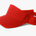 Summer Blank Red Adjustable Visor
 (Red)
