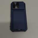 SSLOTSCASE for iPhone 17 Pro Case with Stand & Credit Card Holder & Sliding Camera Cover & Camera Stand & Wallet, Rugged Silicone Edge Protective Phone Case Cover for iPhone 17 Pro 6.3'' 5G 2025, Blue