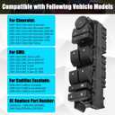 20835553 Master Power Window Switch with Folding Mirror & Door Lock, Driver Side Control, Compatible with Chevy Silverado/Suburban/Tahoe 2007-2021, GMC 2007-2021, Cadillac 2009-2014