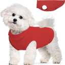 Dog Fleece Vest - Red, M - Pullover Warm Sweater | Stretchable Sweatshirt Small Dogs Boy, Lightweight Winter Jacket Keep Warm, Mini Dachshund, Bichon Frise