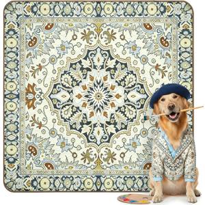 FXW Washable Pee Pads for Dogs, Puppy Pads with Super Absorbent, Specifically Designed for Rollick/Homeplus 24inch 8 Panels Dog Playpen, 63" Square, Boho Beige, 1 Pack