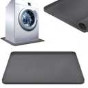 27×27inch Washer Drain Pan Silicone Mat, With Raised Edge Washing Machine Silicone Mat, Multi-function Non Slip, Soft Foldable Portable Waterproof Pad（grey）