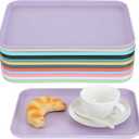 12 Pack Plastic Art Trays, Stackable Craft Organizer Tray & Fast Food Serving Platter for DIY Projects, Painting, Beads & Home Use