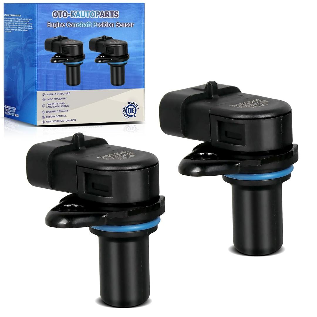 OTO-K Camshaft Position Sensor Compatible with Kia Sorento Sedona Borrego Amanti,Hyundai Sonata Santa Fe Genesis Coupe Azera Veracruz Entourage,Replace#PC754 1800584 907826,Set of 2