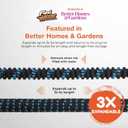 Flexi Hose with 8 Function Nozzle Expandable Garden Hose, Lightweight & No-Kink Flexible Garden Hose, 3/4 inch Solid Brass Fittings and Double Latex Core, 75 ft Blue Black