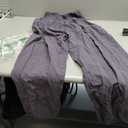 Vansha Women Summer High Waisted Cotton Linen Palazzo Pants Wide Leg Long Lounge Pant Trousers with Pocket (XX-Large, Dark Gray)