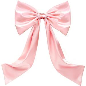 Big Pink Bow Decor for Room 24 x 42 Inches Satin Ribbon Bow Coquette Room Decor Giant Bow for Birthday Party Backdrop Wall Decor Pastel Pink Hanging Wall Decor for Ballerina Girl