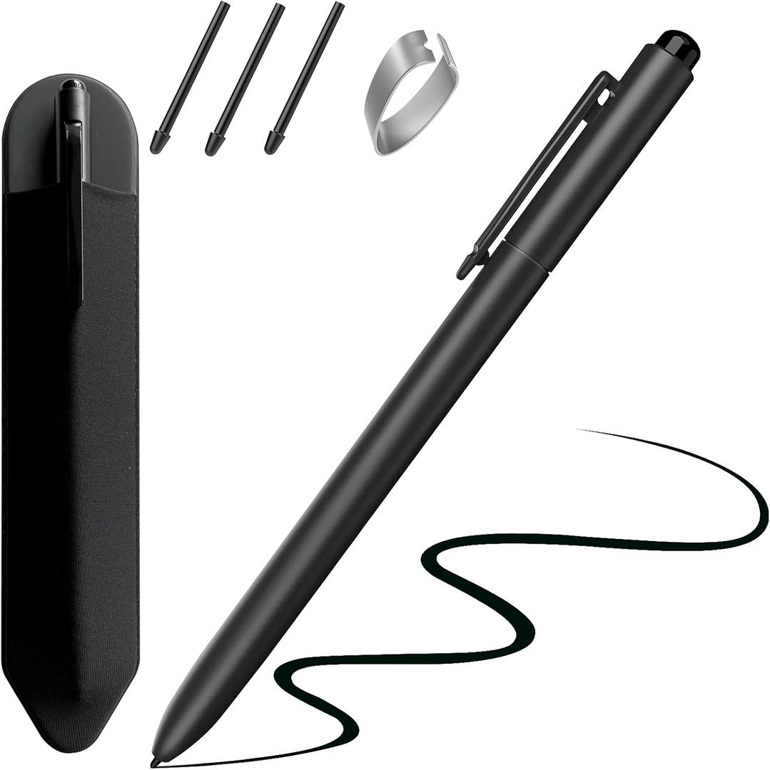 EMR Stylus Compatible with Remarkable 2, Replacement Digital Pen with Eraser, 4096 Pressure Levels, Tilt Support, Palm Rejection, for Remarkable/Samsung/Kindle Scribe Devices(3 Pen Tips)