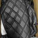NOKINS Golf Cart Front&Rear Seat Covers Kit, Front Seat Covers Fits Club Car Precedent/Tempo/Onward Premium Seat Cushion, Rear Seat Covers Fits Aftermarket Standard Cushion (Black&Black Stitch)