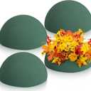 Floral Dry Foam Half Ball 4 Pack Green Floral Foam Round Foam Block Dry Foam Balls Craft Supplies Large Flower Foam Craft Foam for Artificial Plant Floral Arrangement (3.54 x 1.77 Inch)