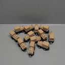 12 Pcs Unfinished DIY Wooden Trains Magnetic Unpainted Wooden Train Cars Toys for Railway Paint Project, Birthday Party Decorations Back to School Crafts Gifts Supplies (Classic)
