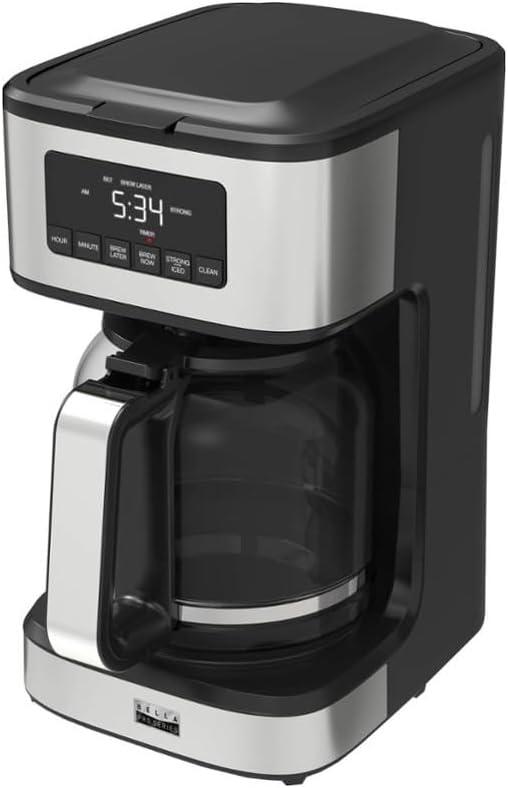 Bella Pro Series - 12-Cup Programmable Coffee Maker - Stainless Steel