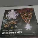 Christmas Tree Topper, Christmas Star Tree Topper Built-in LED Rotating Lights, Plug in 3D Golden Glittered Star Tree Topper for Xmas Party Holiday Decorations