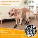Dog Socks 8 Pack to Prevent Licking Paws, Anti Slip Dog Booties and Paw Protectors for Hardwood Floors Hot Pavement, Suitable for Small Medium Large Senior Dogs - Size XX-Large