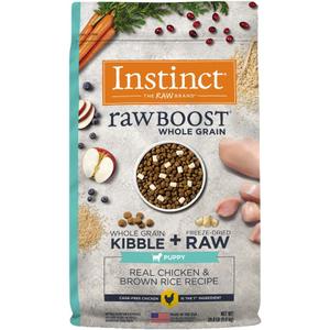 Instinct Raw Boost Puppy, Natural Dry Dog Food with Freeze Dried Pieces, High Protein, Whole Grain Recipe - Real Chicken & Brown Rice, 20 lb. Bag