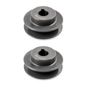 QWORK Single Groove Web Sheaves, 2-1/2"OD 5/8"Bore V-Belt Sheave for V-Belt, 2 Pack