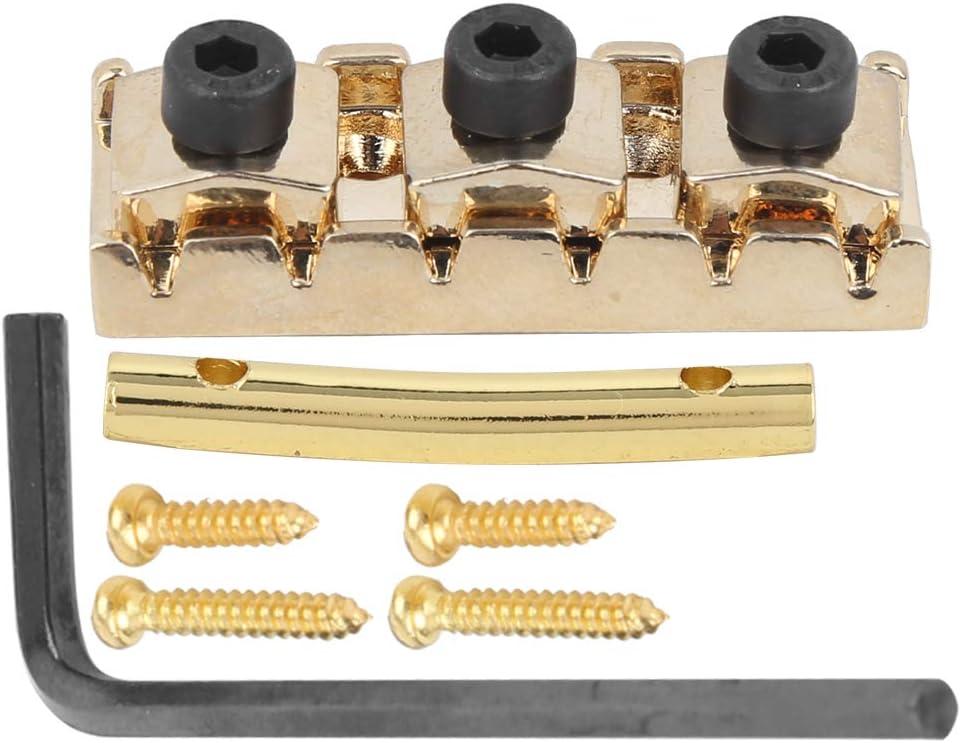 6 Strings Guitar String Locking Nut 42mm Electric Guitar String Nut with Mounting Screws and Wrench (GE98) Playing Accessories