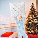 Halloween Pillow Covers 18x18 inch Set of 2 White Ghost Throw Pillow Cases Soft Plush Faux Fur Wool Couch Cushion Case for Chair Sofa Bedroom Living Room Home Decor