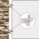 2 Pack Wall Mount Gate Hinge, Wood Fence Link Gate Hinges with 5/8 Hinge Pin Diameter Heavy Duty Outdoor Post Chain Hinge Galvanized Steel-Horizontal Mount (Medium, Silver)