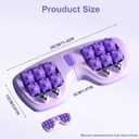 Portable Dual Foot Massage Roller, 12 Wheel Feet Massager Planta, Stress Relief and Improved Circulation, for Home and Office