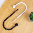 4 PCS Curtain Holdbacks, Wall Mounted Drapery Tiebacks Simple Style, Black