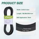 Yesker 109-8073 Drive Belt 60 Inch Mower Deck Belt 5/8" x 198.98" for Exmark Lazer Z LZ-LP E S X-Series Deck Standard Zero Turn Lawn Mowers Heavy-Duty Durable Aramid Cord Replaces 116-1985 135-5774