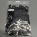 QISHENG 100 PCS Black 3/8"-16(ID10.25MM OD20.5MM) Stainless Steel SAE Flat Washer,Stainless Steel 18-8 A2(304) Washer,Home Washer