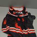 Halloween Cheerleader Costume for Girls, Zombie Cheerleader Costumes Scary Bloody Fear Cheer Leader Outfit for Kids (7-8Y)