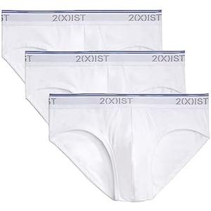 2(X)IST men's Cotton Stretch No Show Brief 3-pack, Size M