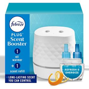 Starter Kit, Oil Diffuser, Air Freshener Plug in, Continuous Scent Device + 1 Refresh & Energize Refill