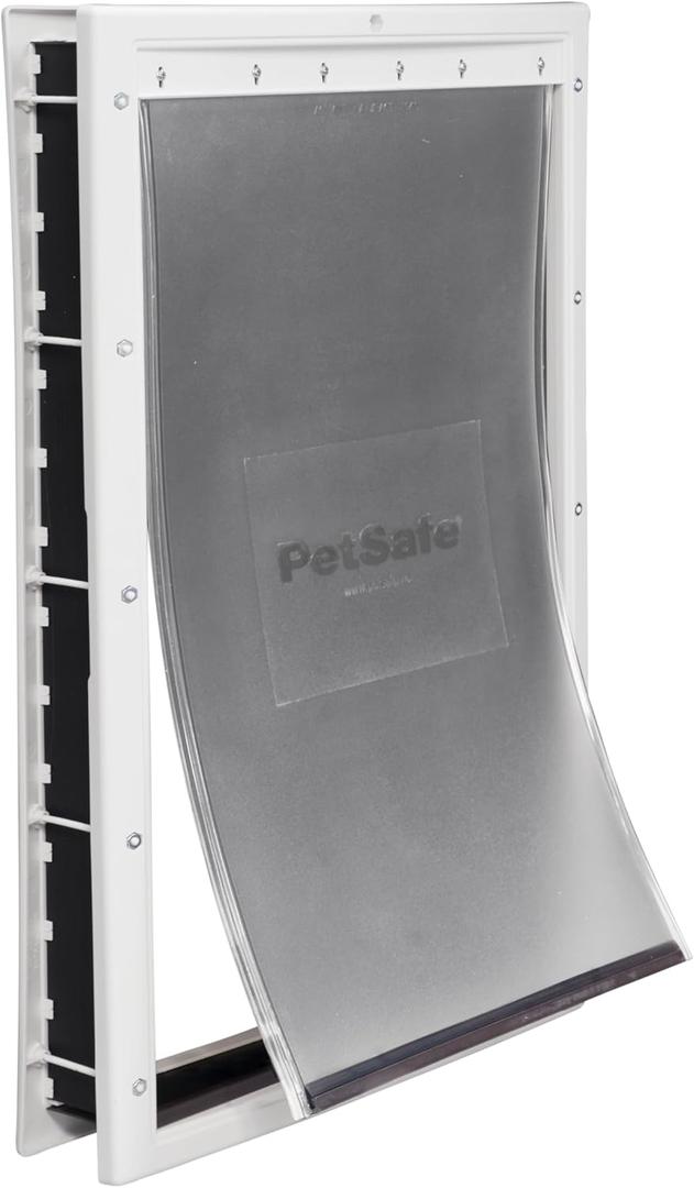 PetSafe Never Rust Plastic Doggie Door for Install in Interior and Exterior Doors or Walls, Paintable, Easy Install, Closing Panel Included, for Pets Up to 100 lb, (Large)