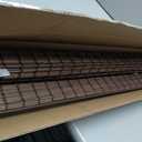 LazBlinds No Drill Bamboo Roman Shades, 48" W x 48" H, Malay Walnut