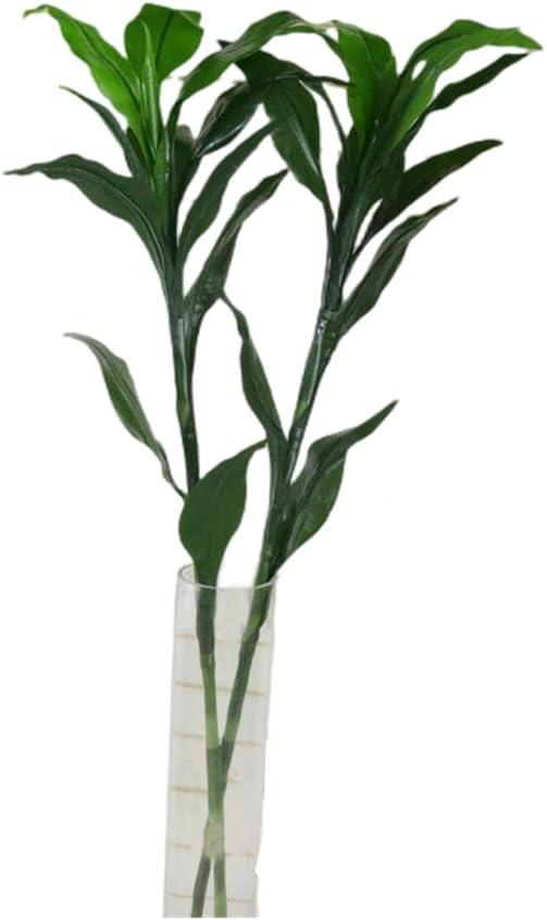 35 Inch Artificial Plants 2 Stems Green Artificial Bamboo for Home Office Indoor Decor Office Living Room Decor
